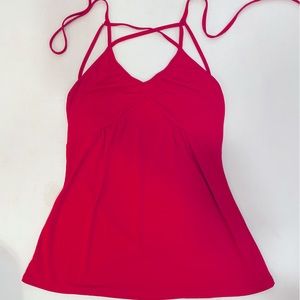 Venus Red Strappy Halter Top Sz S